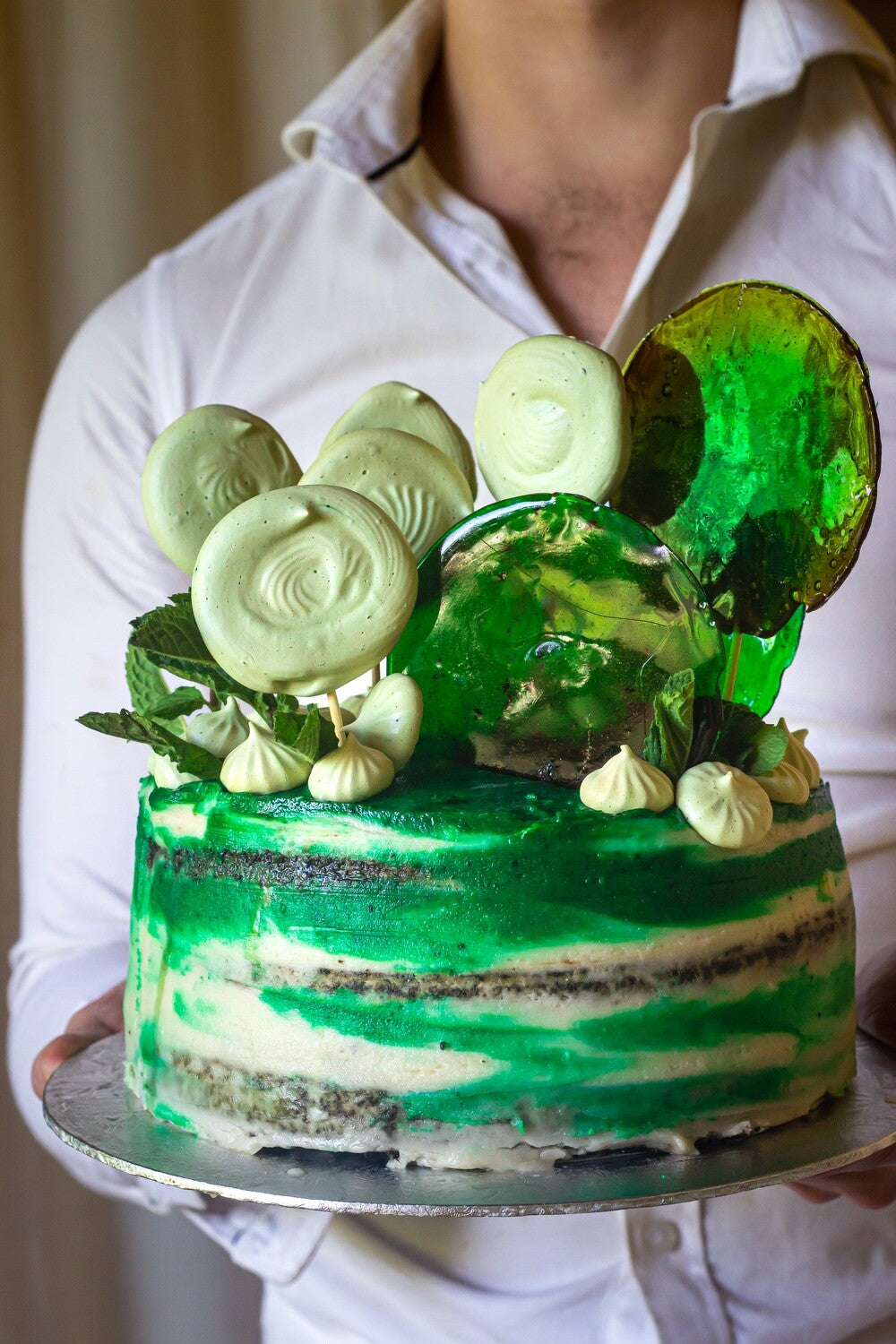 Peppermint + Chocolate Cake