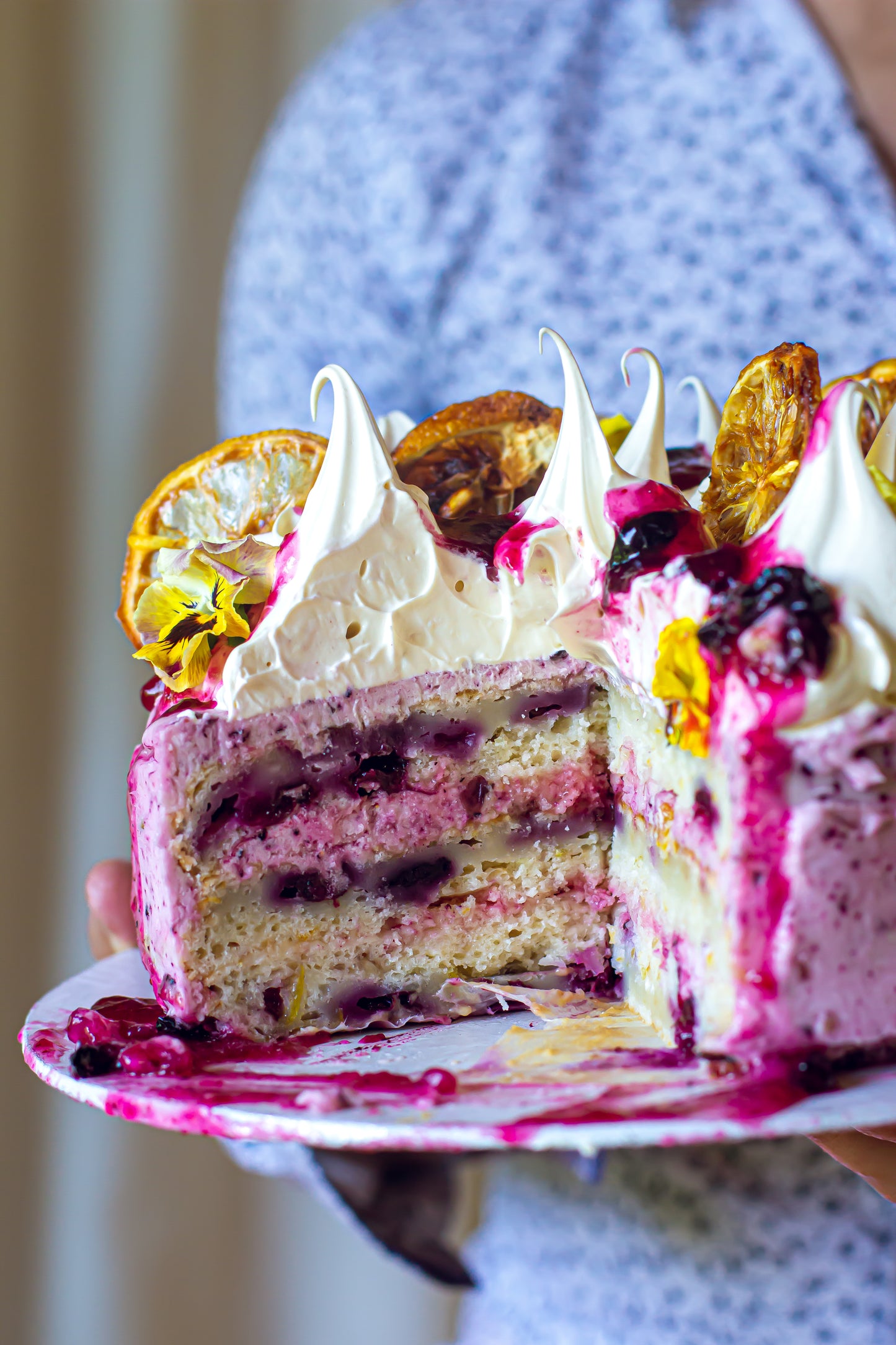 Lemon + Blueberry Cake