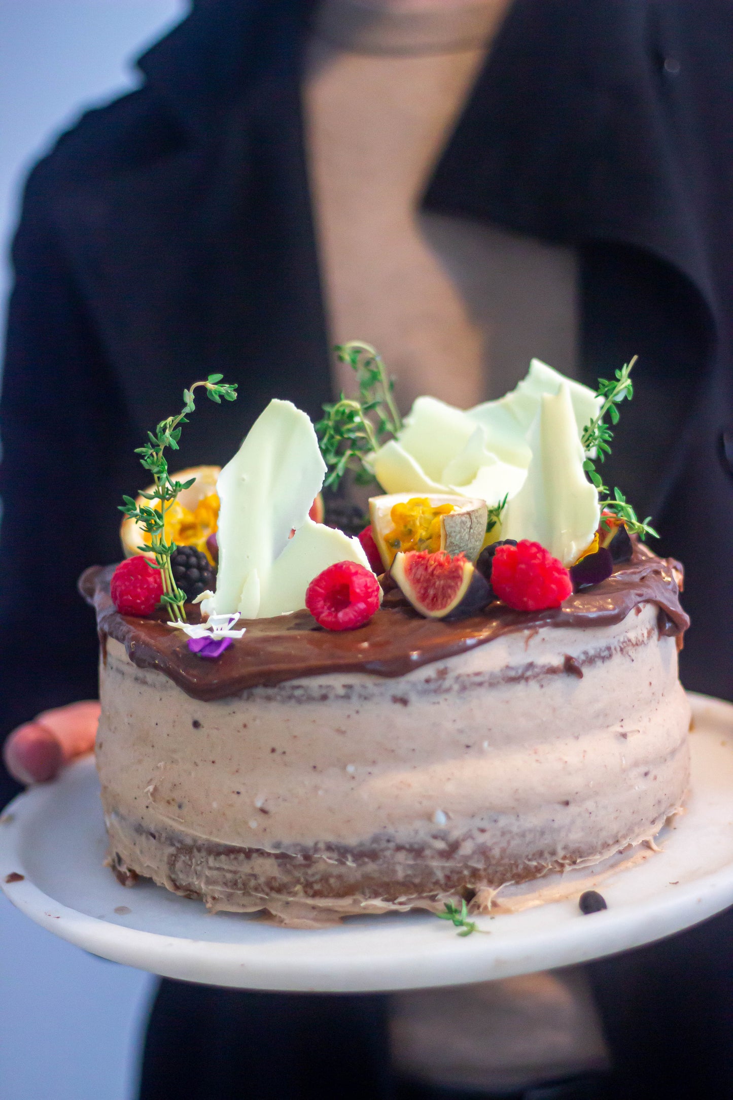 Coffee, Biscoff + White Chocolate Cake