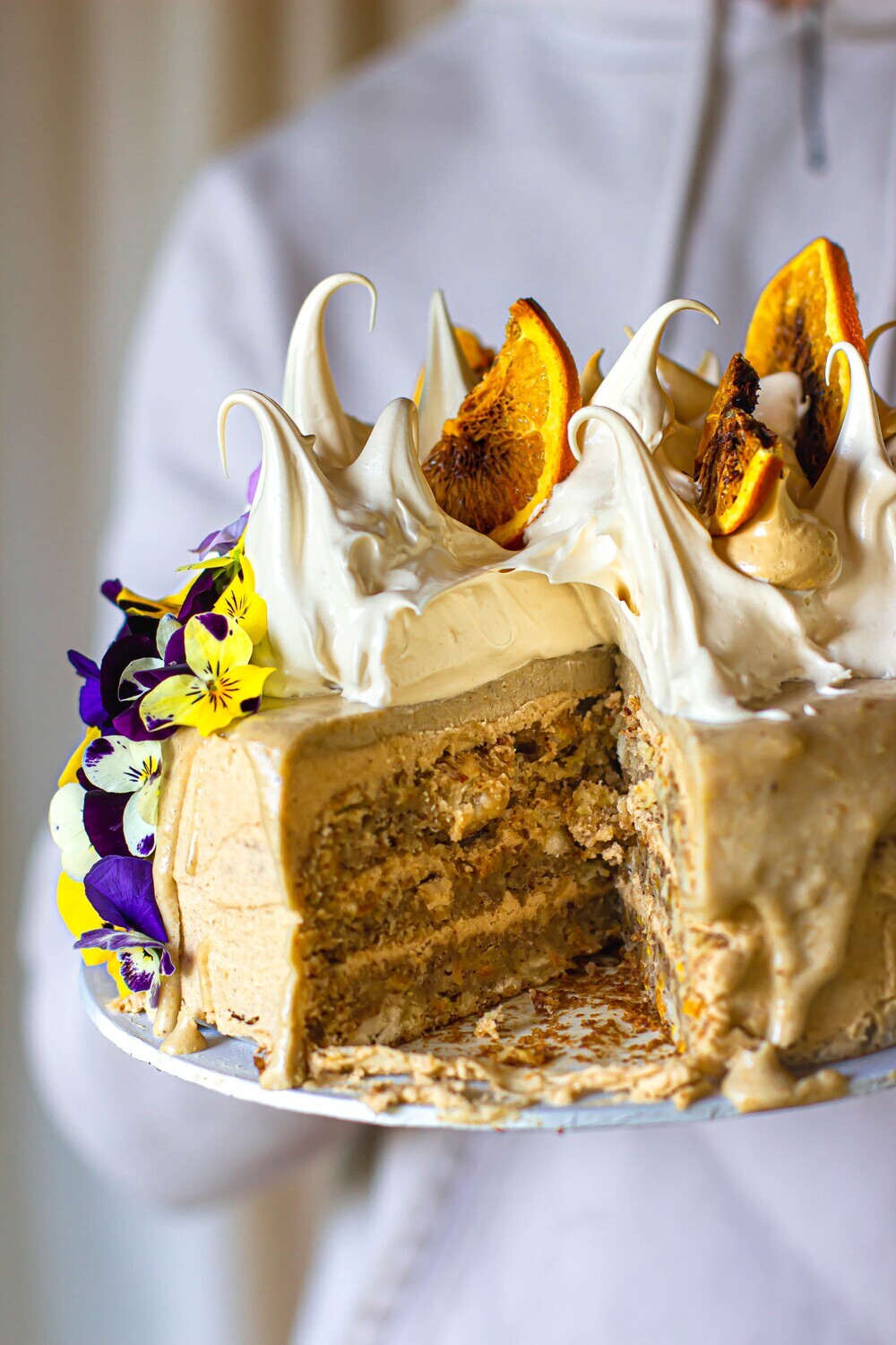 White Chocolate, Orange + Cardamom Cake