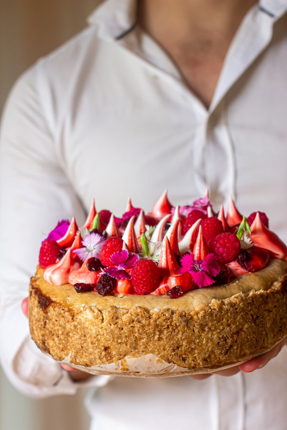 White Chocolate + Strawberry Cheesecake