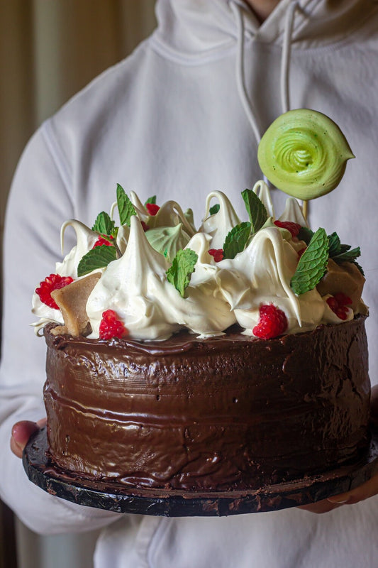 Peppermint + Chocolate Cake