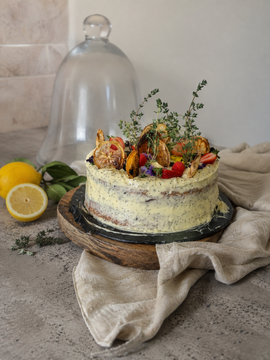 The Golden Poppy: Lemon + Poppyseed Cake