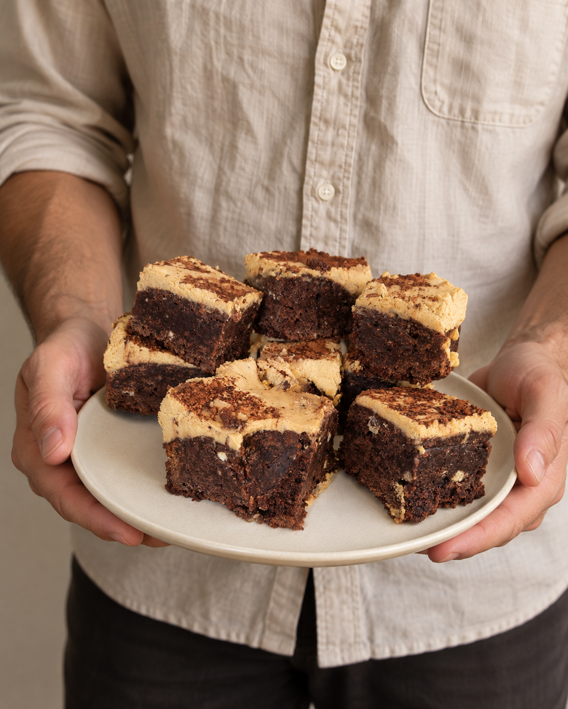 Tiramisu Brownies: Fudgy Coffee Mascarpone Brownies