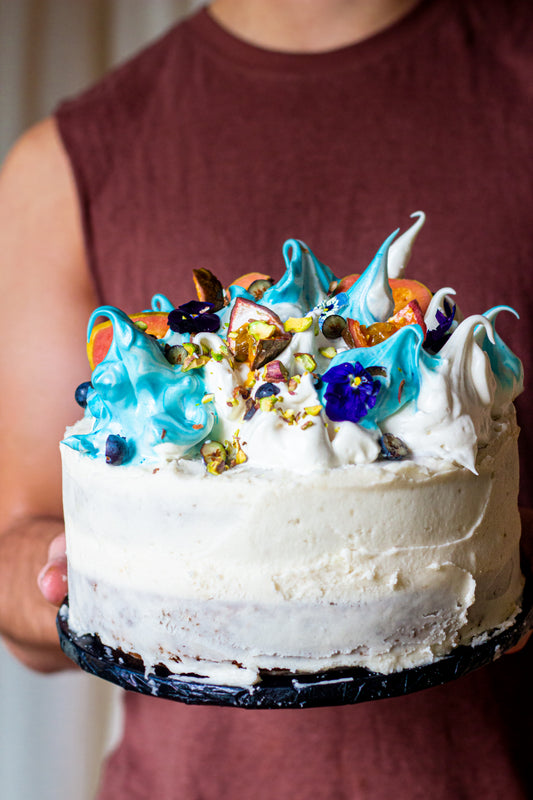 Lemon, Blueberry Pistachio Cake