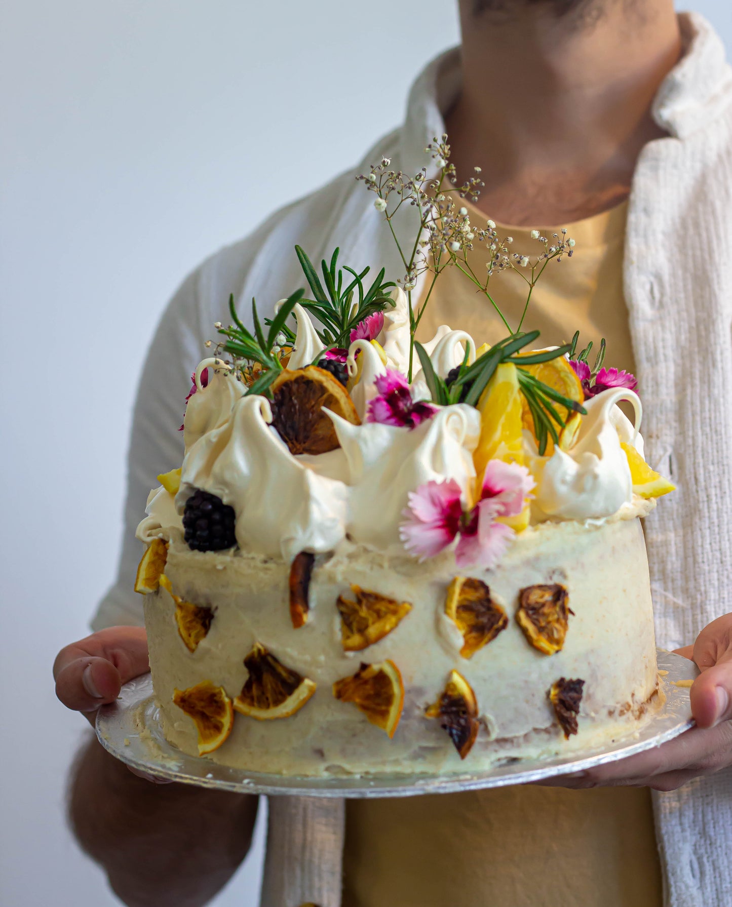 White Chocolate, Orange + Cardamom Cake