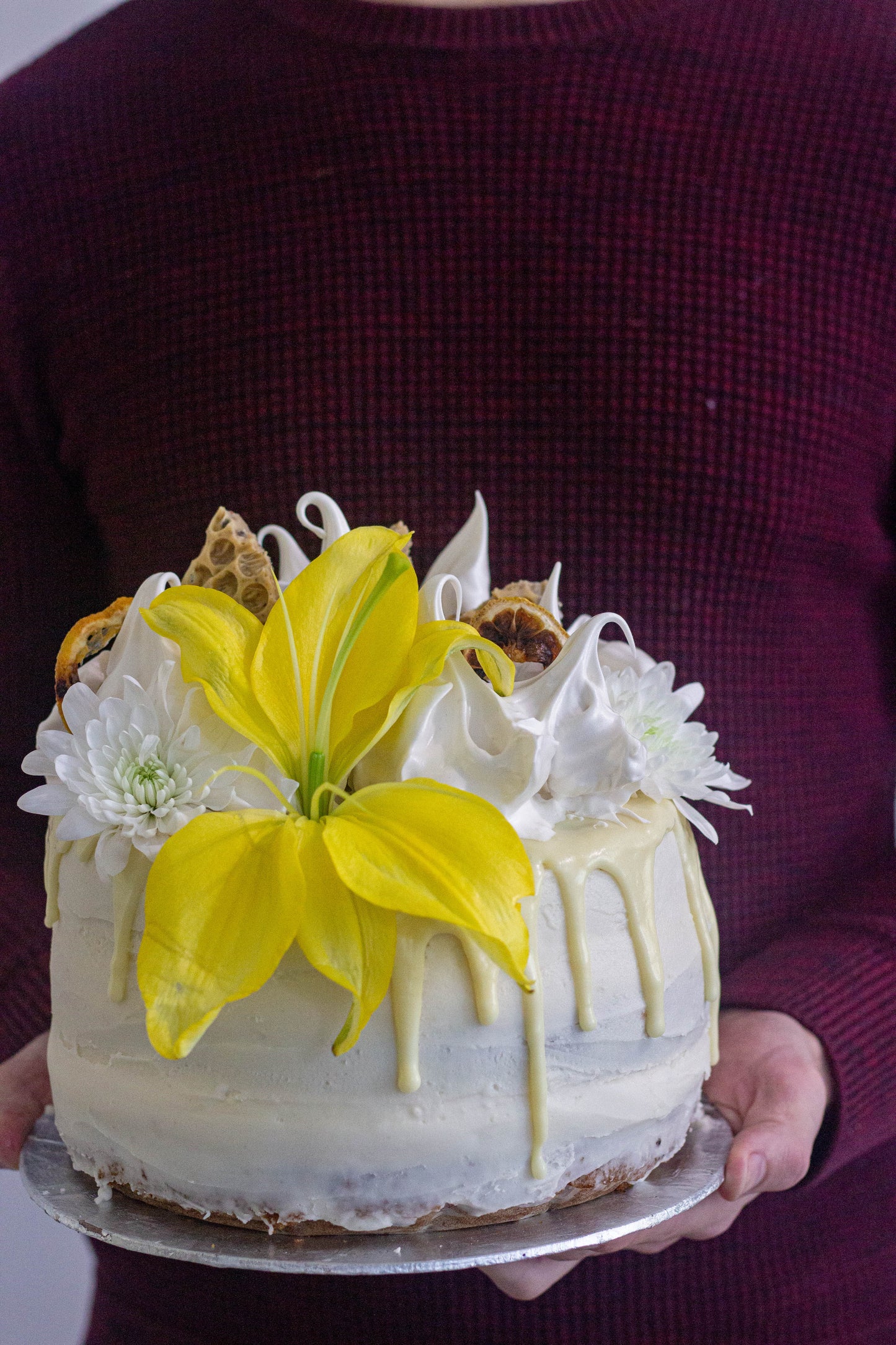White Chocolate, Orange + Cardamom Cake